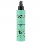 YOU LOOK Professional Multiaction Spray 10 in 1 — термозахист мультиспрей для волосся зелений 200 мл